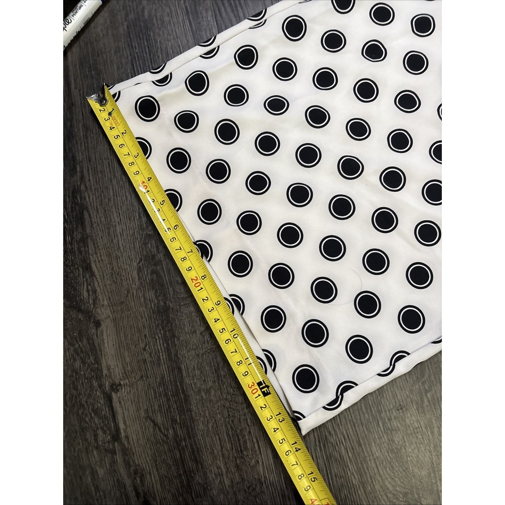 NWT NY&Co 7th Avenue Polka Dot Wide Leg Palazzo Pants Size 12 White Black - Picture 4 of 14